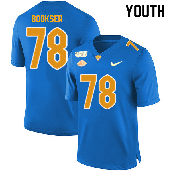 2019 Youth #78 Alex Bookser Pitt Panthers College Football Jerseys Sale-Royal